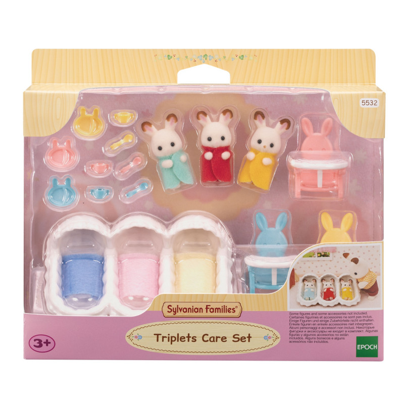 Sylvanian Families set starter tre gemelli - set gioco accessori per la cura dei bebè