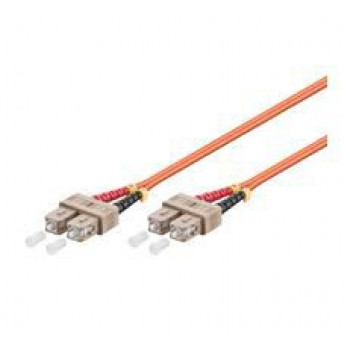 Microconnect cavo patch in fibra ottica 1m SC/UPC-SC/UPC duplex multimodale OM2, LSZH, arancione