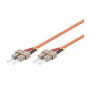 Microconnect cavo patch in fibra ottica 1m SC/UPC-SC/UPC duplex multimodale OM2, LSZH, arancione