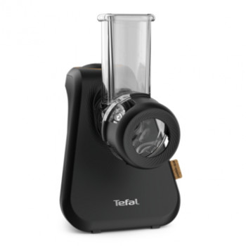 TEFAL MB77EN Grattugia elettrica e spiralizer, 260 W, 5 coni, nero/argento