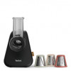 TEFAL MB77EN Grattugia elettrica e spiralizer, 260 W, 5 coni, nero/argento