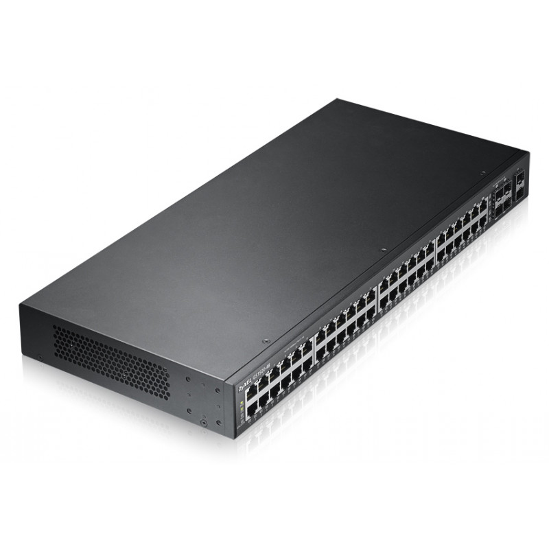 ZyXEL GS1920-48 switch Gigabit Smart Managed a 48 porte con 4 uplink SFP e PoE+ (375W)