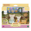 EPOCH Sylvanian Families set picnic soleggiato - volpe fennec sorella e baby