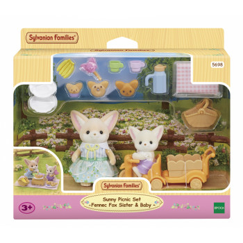 EPOCH Sylvanian Families set picnic soleggiato - volpe fennec sorella e baby
