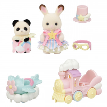 Sylvanian Families Set di gioco parco divertimenti con trenino