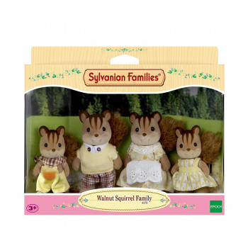 Set di figure Epoch Sylvanian Families famiglia scoiattoli noce