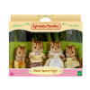 Set di figure Epoch Sylvanian Families famiglia scoiattoli noce