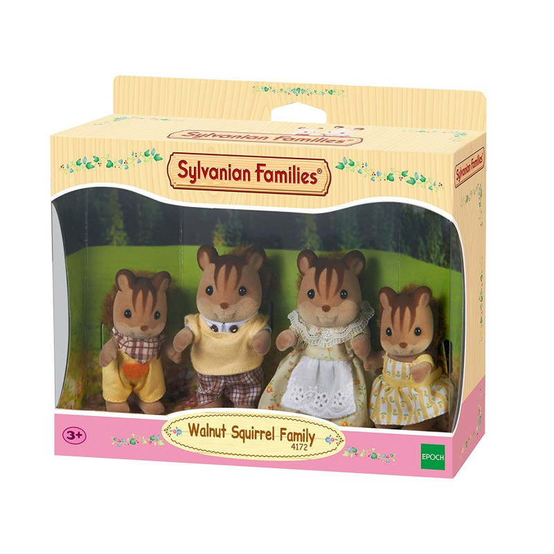 Set di figure Epoch Sylvanian Families famiglia scoiattoli noce