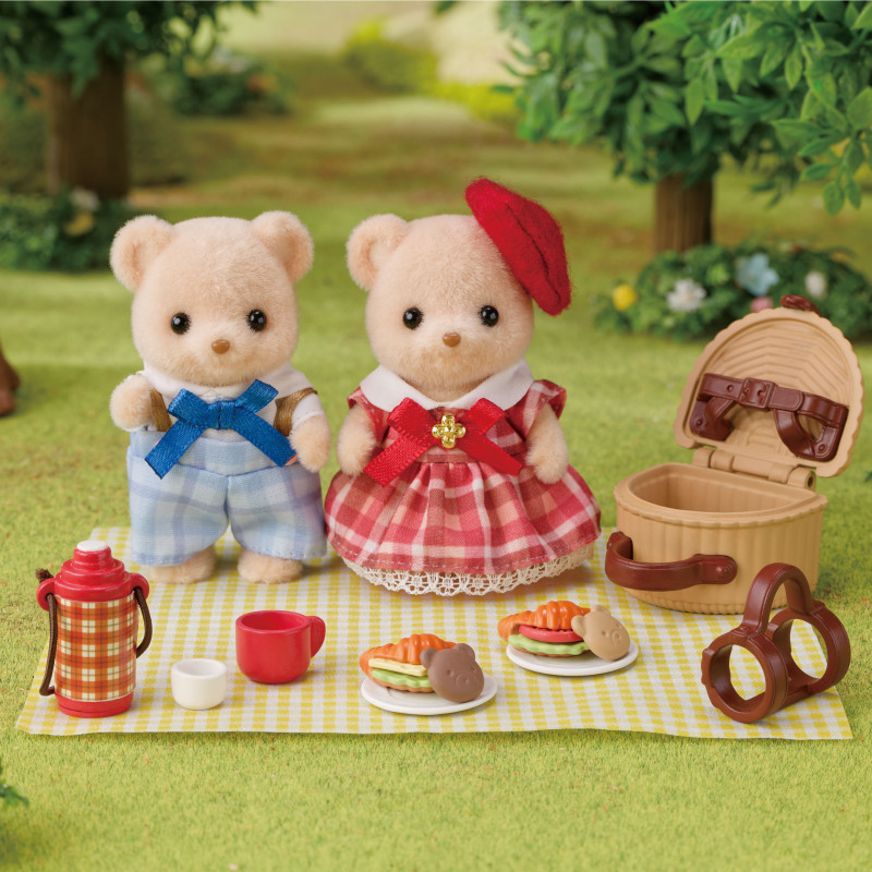 Set da gioco EPOCH Sylvanian Families Biscuit Bear fratelli picnic divertimento