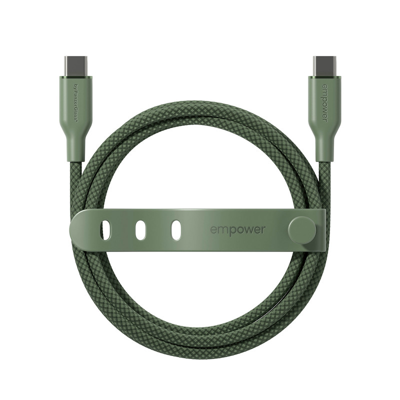 PanzerGlass Racing cavo USB-C a USB-C 60W 1,2 m verde