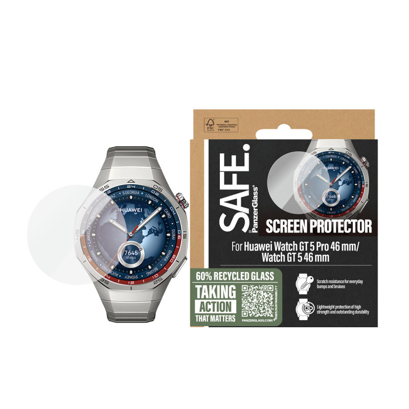 SAFE by PanzerGlass vetro temperato protezione display per Huawei Watch GT 46mm / Pro 46mm