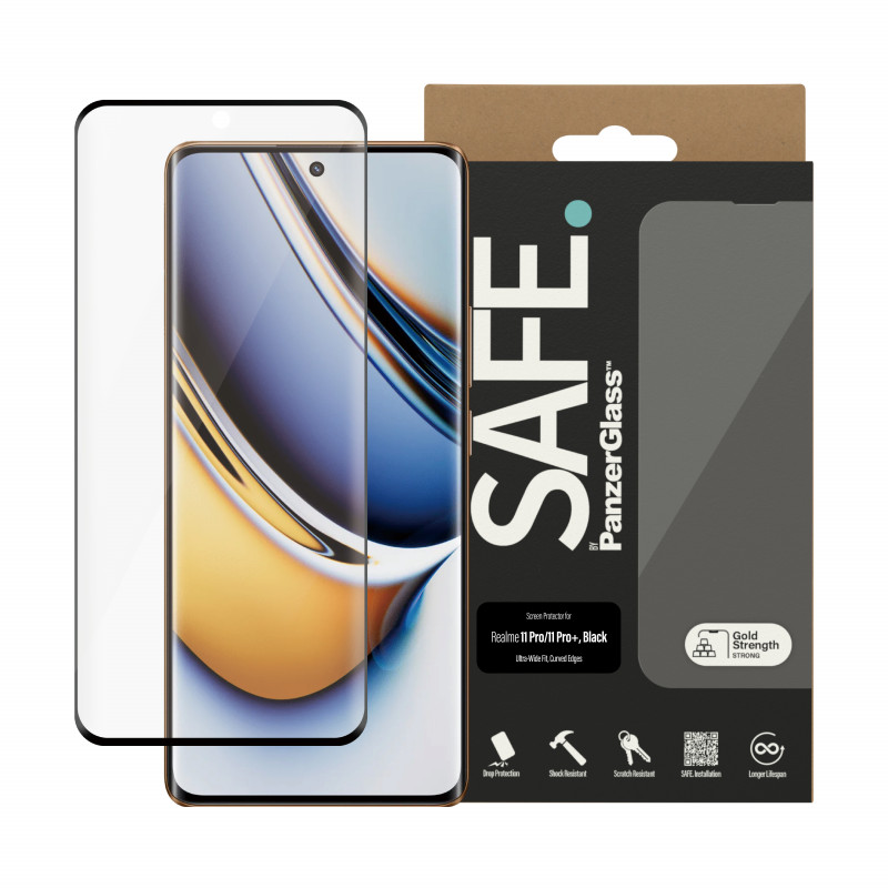 SAFE by PanzerGlass protezione display Realme 11 Pro / 11 Pro+ Ultra-Wide Fit nera