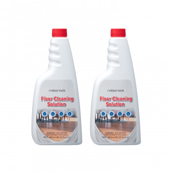 Roborock detergente per pavimenti per robot aspirapolvere, 2 x 480 ml, concentrato, senza aloni, biodegradabile