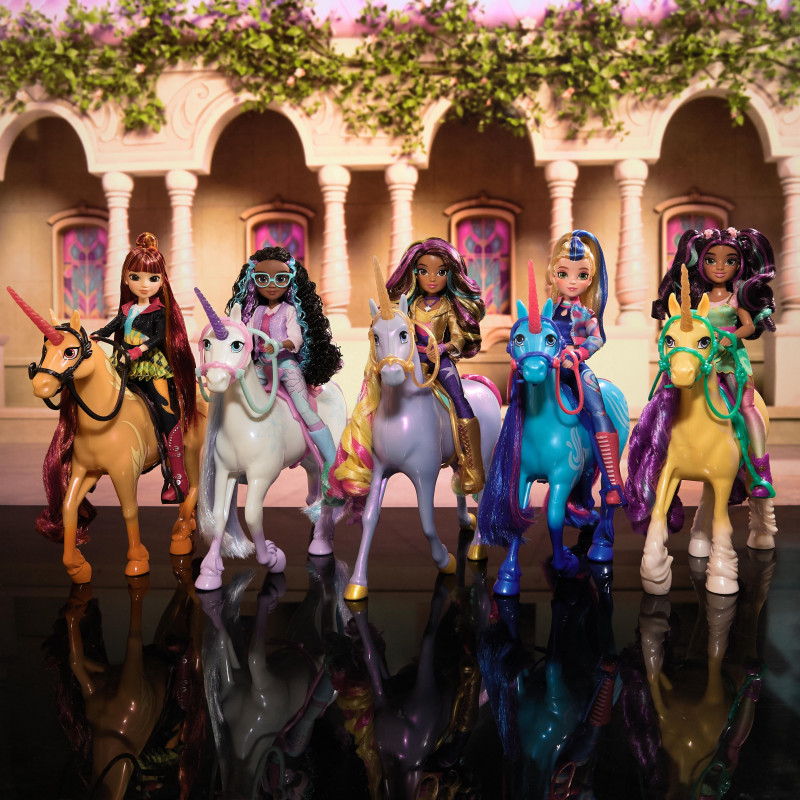 Spin Master Unicorn Academy - set di figure Glacier unicorno e Ava cavallerizza