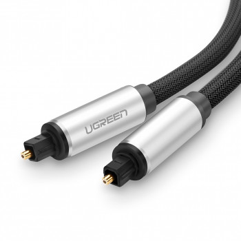 Cavo audio Toslink UGREEN, nylon intrecciato, 3m argento