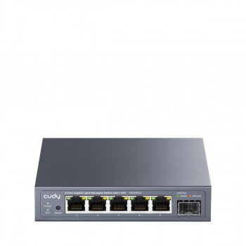 CUDY GS105ES1 Switch Gigabit Light Managed 5 porte con 1 SFP, 4 RJ45, VLAN, QoS, desktop