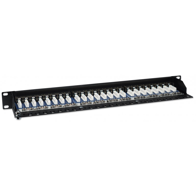 Intellinet 513487 patch panel 24 porte Cat5e STP 1U per rack, nero