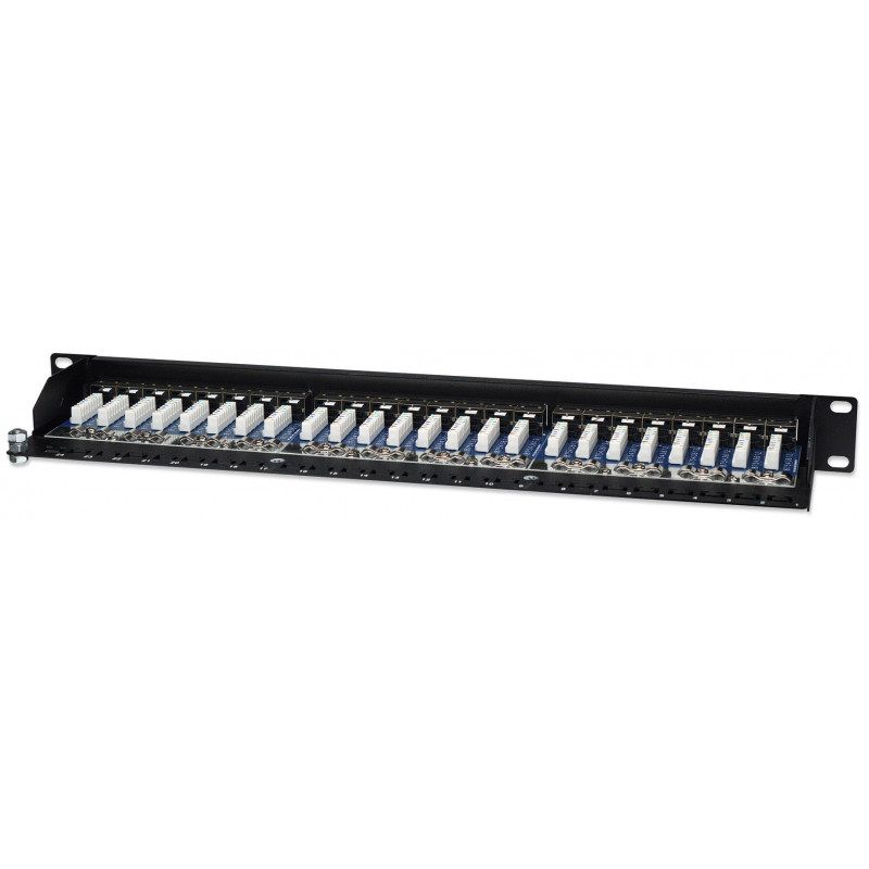 Intellinet 513487 patch panel 24 porte Cat5e STP 1U per rack, nero
