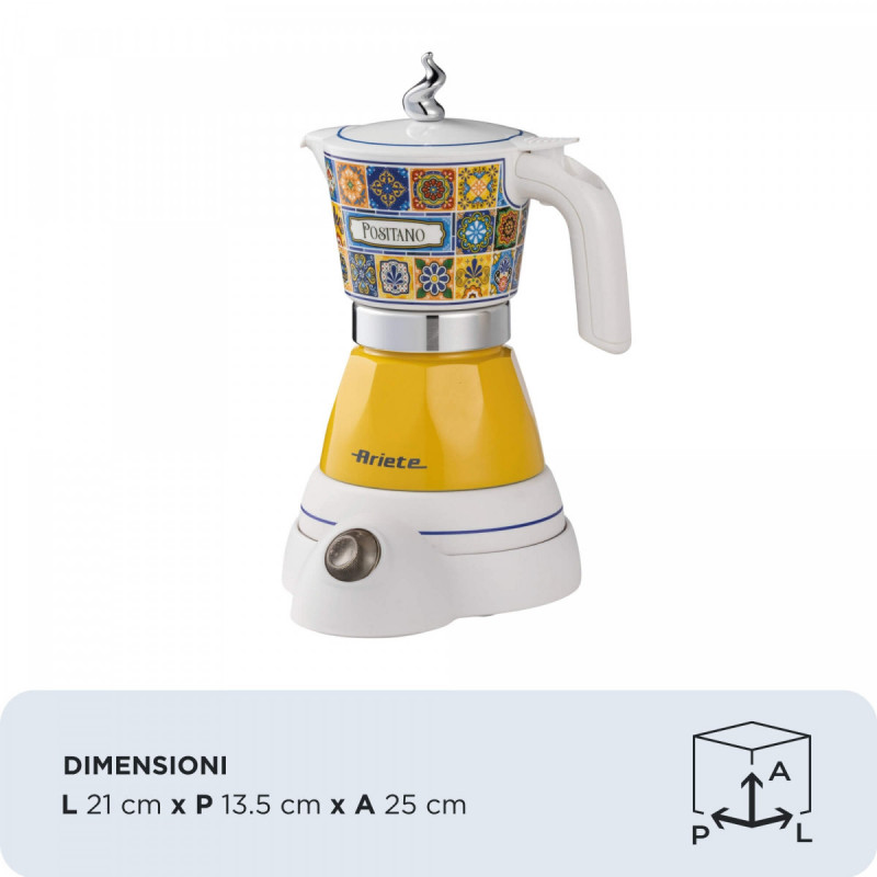 Ariete Moka Positano Electric moka elettrica 1358PO, nera