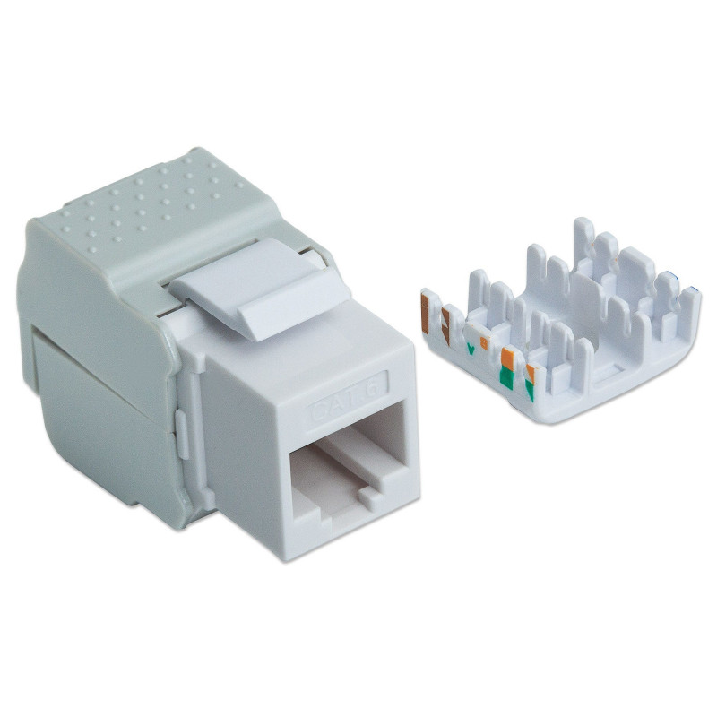 Intellinet 167062 Jack keystone Cat6 UTP, senza attrezzi, bianco
