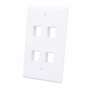 Intellinet 163316 Scatola da parete per 4 moduli Keystone, bianco