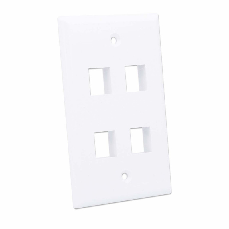 Intellinet 163316 Scatola da parete per 4 moduli Keystone, bianco
