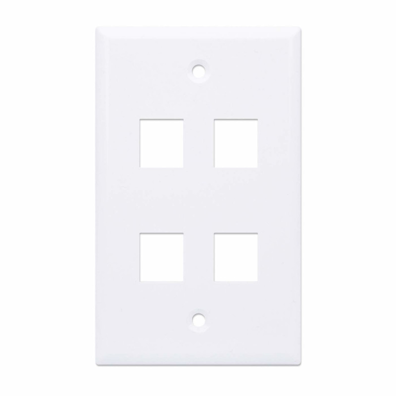 Intellinet 163316 Scatola da parete per 4 moduli Keystone, bianco