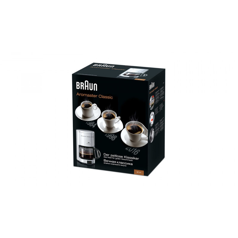 Braun KF 47/1 WH macchina da caffè a filtro, 1000 W, bianca