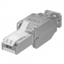 Techly 105889 connettore modulare RJ45 Cat6 STP senza attrezzi, 1G, schermato, trasparente