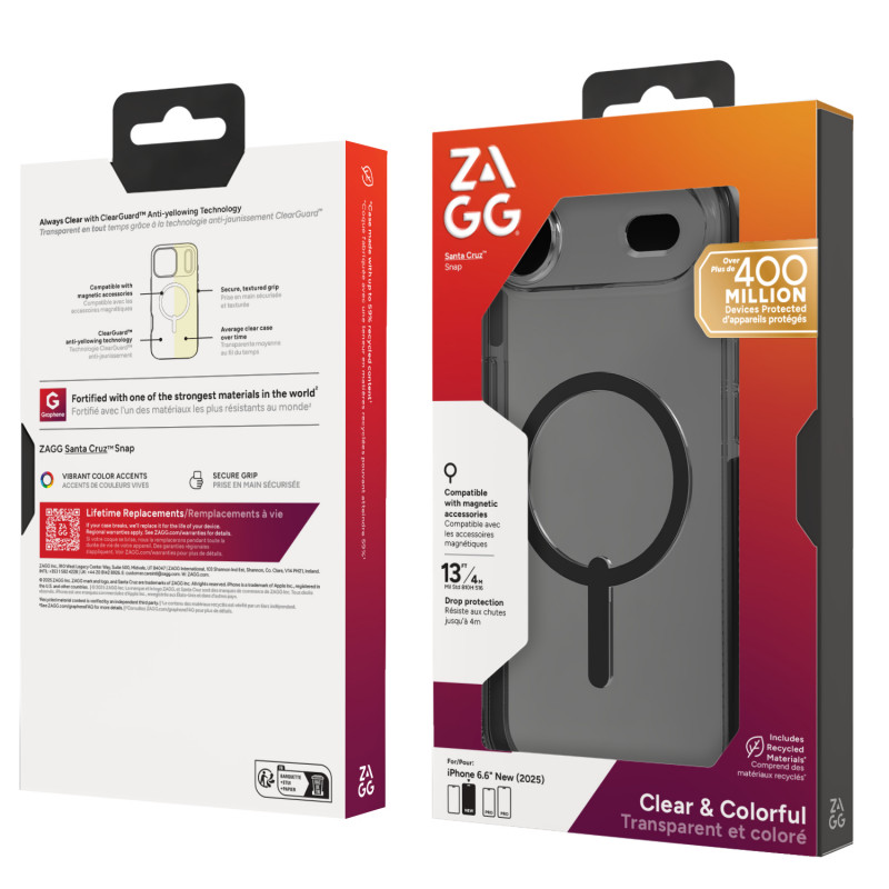 ZAGG Santa Cruz Snap custodia per iPhone Air - nero mezzanotte