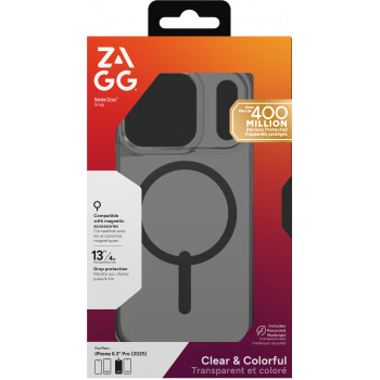 Custodia ZAGG Santa Cruz Snap per iPhone 17 Pro - nero mezzanotte