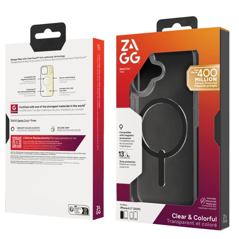ZAGG Santa Cruz Snap cover per Apple iPhone 17 - Nero