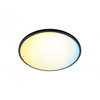 Signify WiZ Plafoniera Super Slim, bianco regolabile e colore, 14 W, nero
