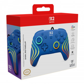 Turtle Beach Afterglow Wave controller cablato per Nintendo Switch 2, blu (TBC-8006-25)