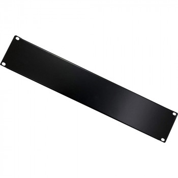 Techly 302013 pannello cieco rack 19 pollici 2U, acciaio, nero