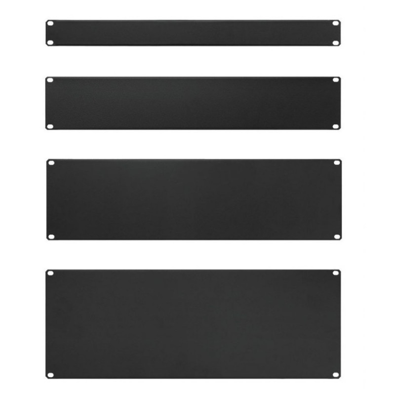 Techly 302013 pannello cieco rack 19 pollici 2U, acciaio, nero
