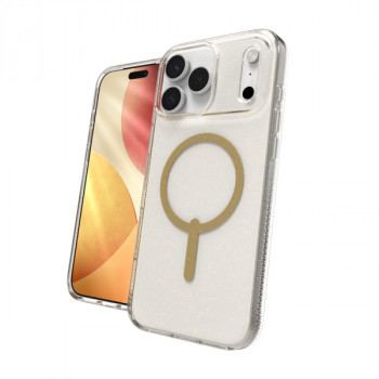 Custodia Zagg Milan Snap per iPhone 17 Pro - Gold Glitter
