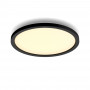 Philips Hue Aurelle plafoniera rotonda nera - lampada LED smart da soffitto, regolazione bianco, 2200 lm, Bluetooth & Zigbee