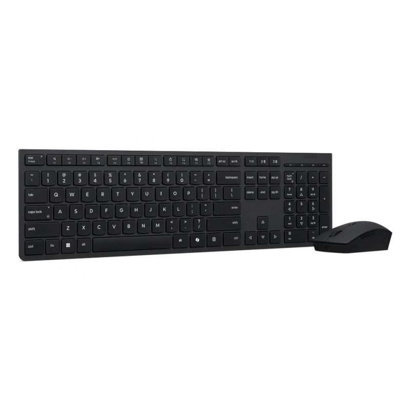 Lenovo Professional combinazione tastiera e mouse wireless - layout danese, 1600 DPI, 2,4 GHz, nero
