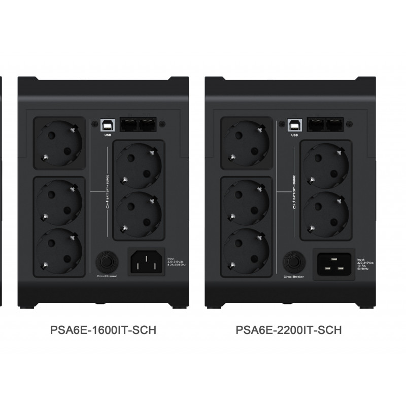 Vertiv PSA6E-2200IT-SCH UPS online a doppia conversione 2200 VA (rack/tower, 5x C13, 1x C19)