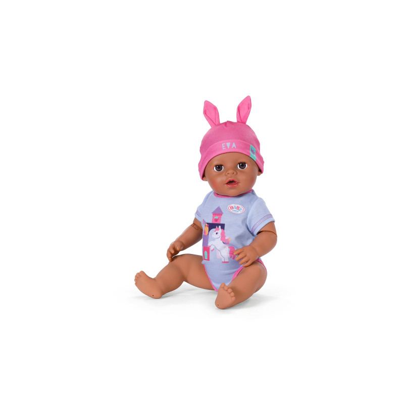 ZAPF CREATION BABY born Eva Click & Play bambola 43cm con capelli biondi e occhi azzurri