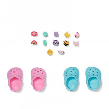 ZAPF CREATION BABY born scarpette da bagno con perni, 2 paia, per bambole da 43 cm