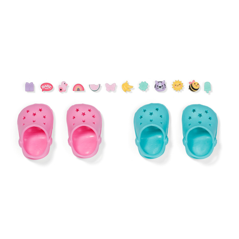 ZAPF CREATION BABY born scarpette da bagno con perni, 2 paia, per bambole da 43 cm