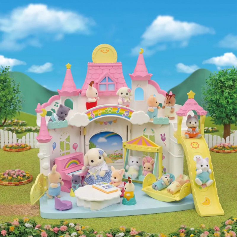 Sylvanian Families set di gioco asilo avventura castello del sole