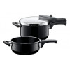 SILIT Silargan Sicomatic t-Plus set pentole a pressione 4,5L + 3,0L, 22cm, nero