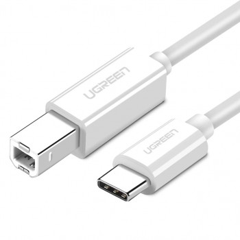 UGREEN US241 Cavo stampante USB 2.0 USB-C a USB-B 1,5m bianco
