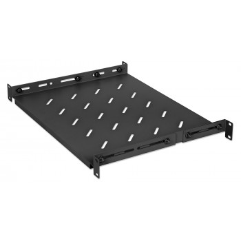 Intellinet rack - ripiano - con guide variabili, montaggio fisso - nero, RAL 9004 - 1U - 48,3 cm (19)