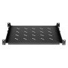 Intellinet rack - ripiano - con guide variabili, montaggio fisso - nero, RAL 9004 - 1U - 48,3 cm (19)