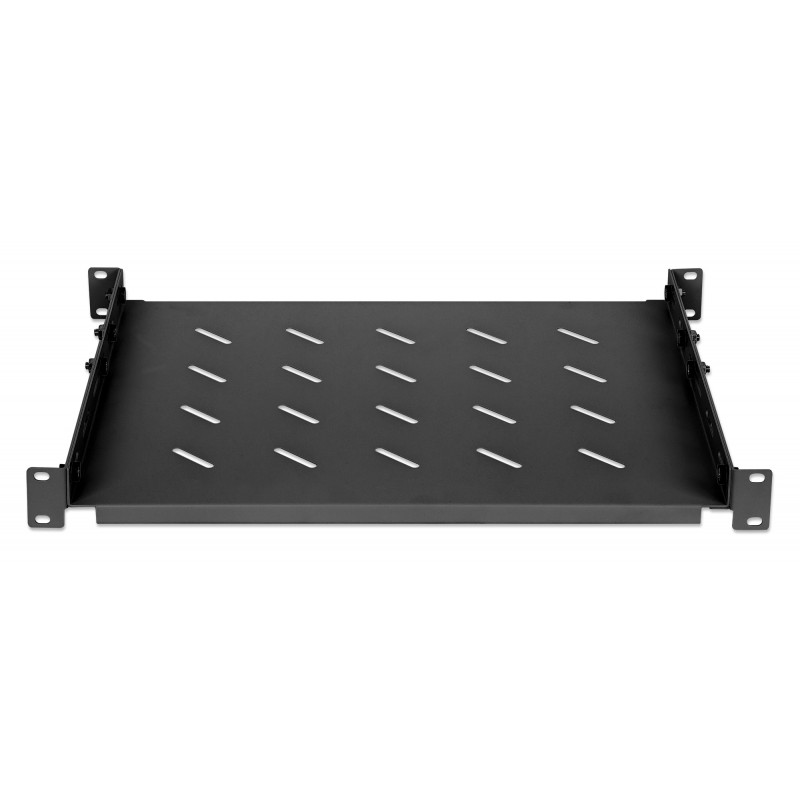 Intellinet rack - ripiano - con guide variabili, montaggio fisso - nero, RAL 9004 - 1U - 48,3 cm (19)