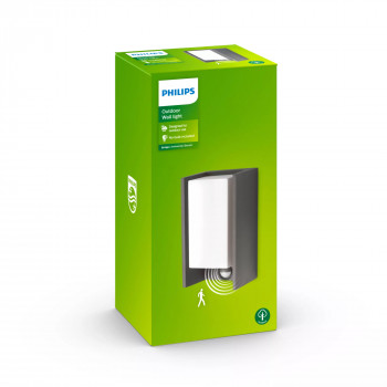 Philips myGarden IR ES lampada da parete Bridge 42W con rilevatore di movimento antracite